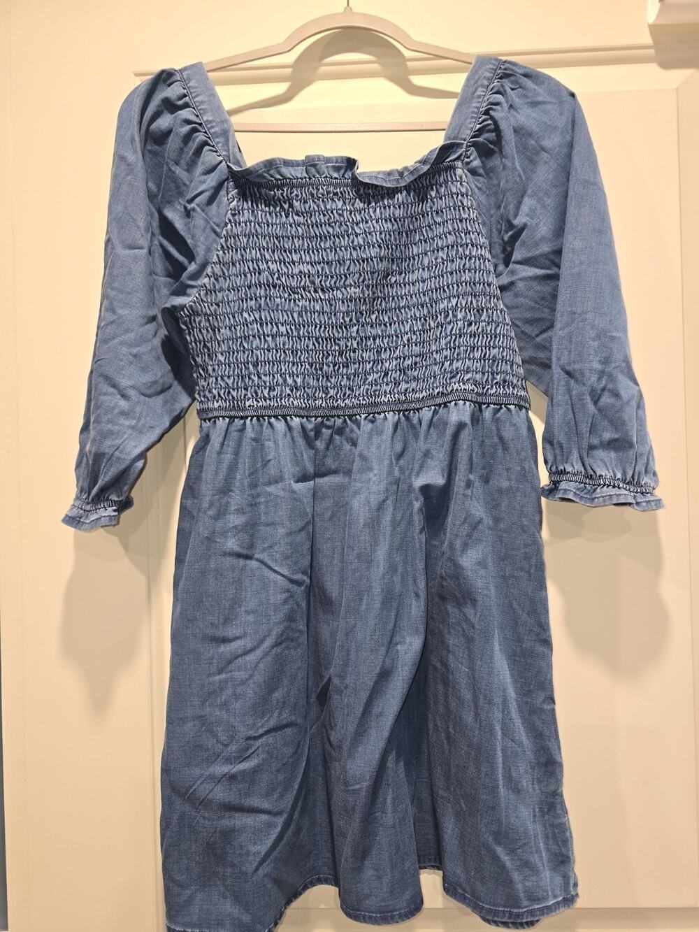 Evsie Girl's Dress Extra Large 13/14 Blue Chambray X New Tag NWT Maurices I